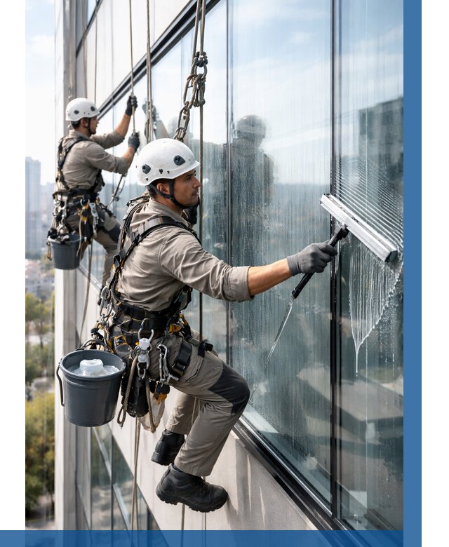 Мойка окон альпинистами в Лениногорске от 4644 р. | ВЫСОТНИК-Лнр