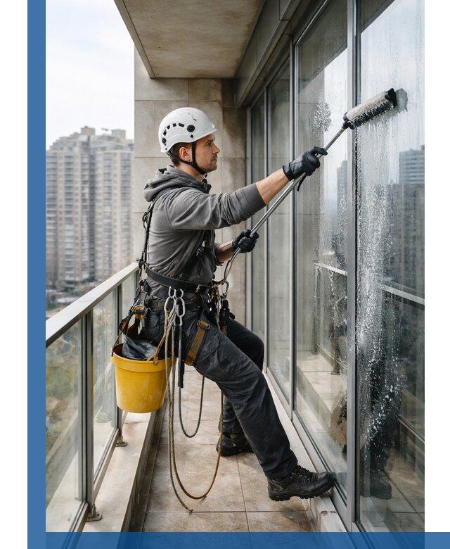 Профессиональная мойка балконного остекления в Лениногорске