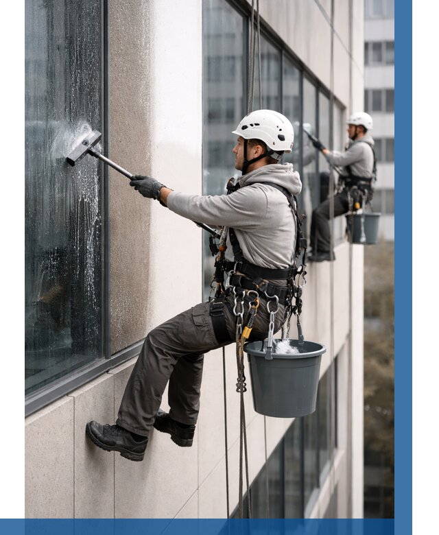 Мойка фасадов зданий в Лениногорске под ключ от 361 р. | ВЫСОТНИК-Лнр