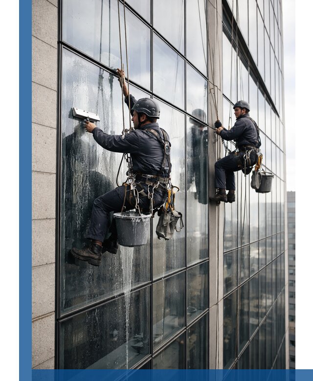 Профессиональная мойка стеклянных фасадов зданий в Лениногорске