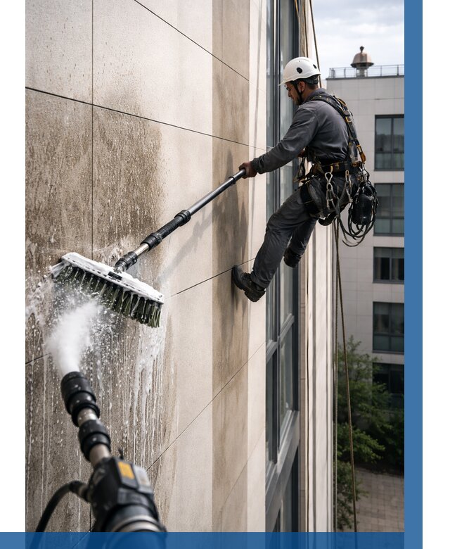 Мойка фасада из керамогранита в Лениногорске от 310 р. | ВЫСОТНИК-Лнр