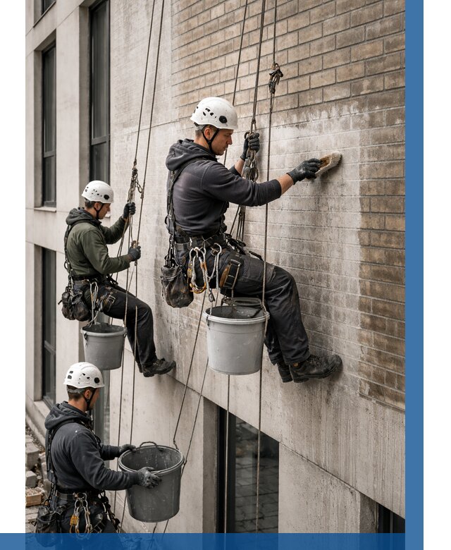 Удаление высолов с фасада в Лениногорске от 258 р. | ВЫСОТНИК-Лнр