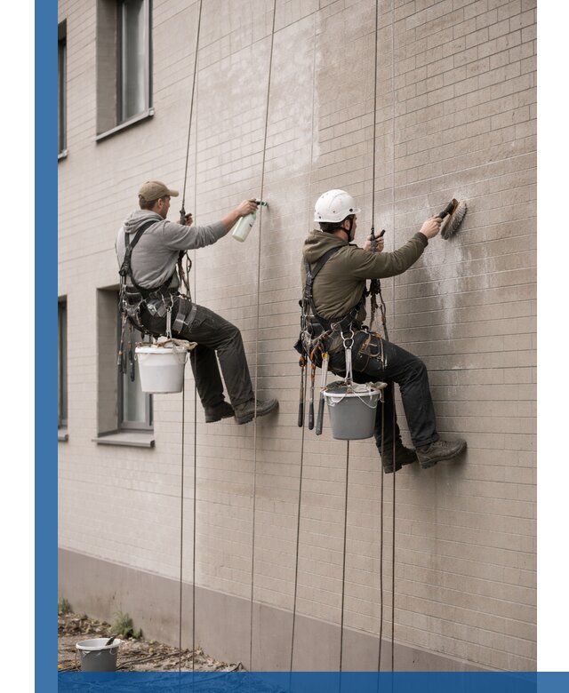 Удаление высолов с фасада зданий в Лениногорске без повреждений и следов