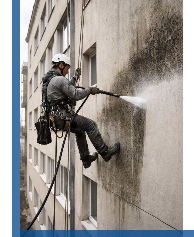 Профессиональная очистка фасадов от плесени в Лениногорске