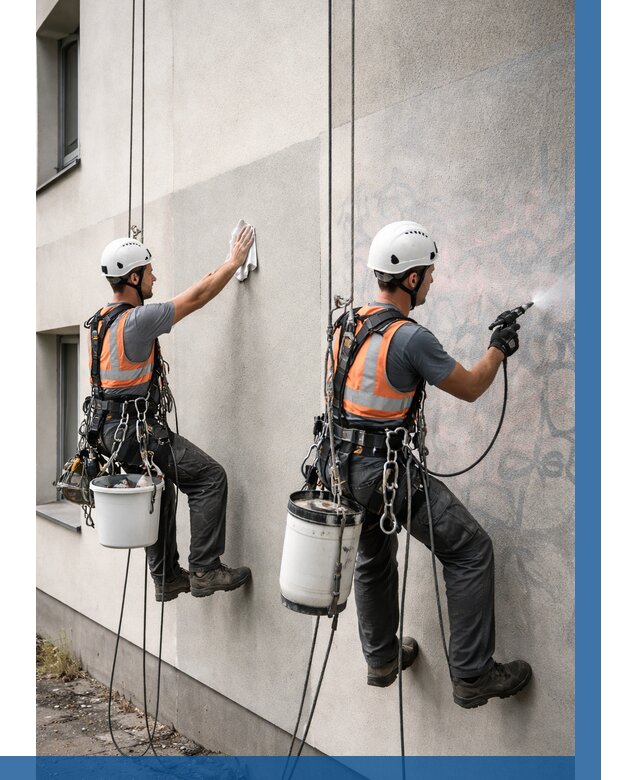 Антиграффити покрытие фасада в Лениногорске от 619 р. | ВЫСОТНИК-Лнр