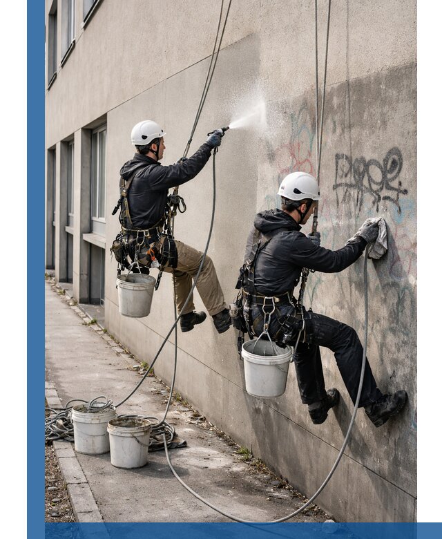 Антиграффити покрытие фасада с защитой от надписей в Лениногорске