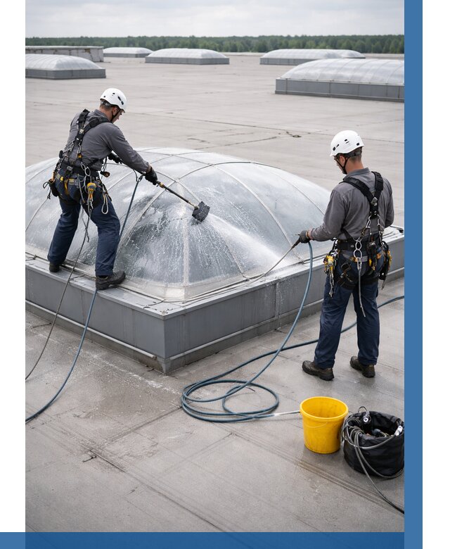 Мойка зенитных фонарей в Лениногорске, заказать от 4644 р. | ВЫСОТНИК-Лнр