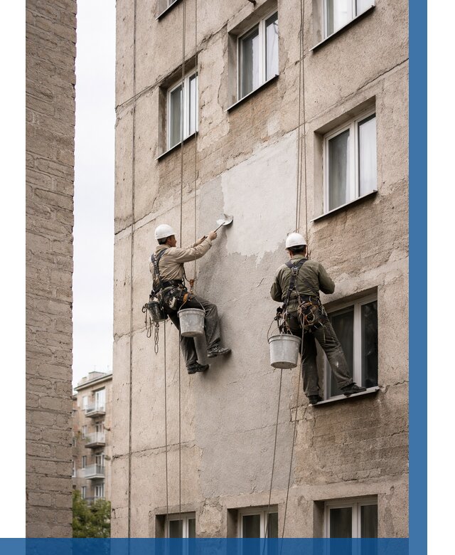 Косметический ремонт фасада в Лениногорске от 1135 р. | ВЫСОТНИК-Лнр