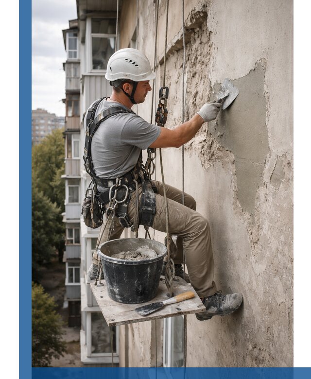 Восстановление фасадной штукатурки в Лениногорске с гарантией качества
