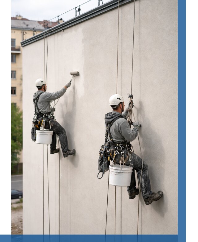 Покраска оштукатуренного фасада в Лениногорске от 330 р. | ВЫСОТНИК-Лнр