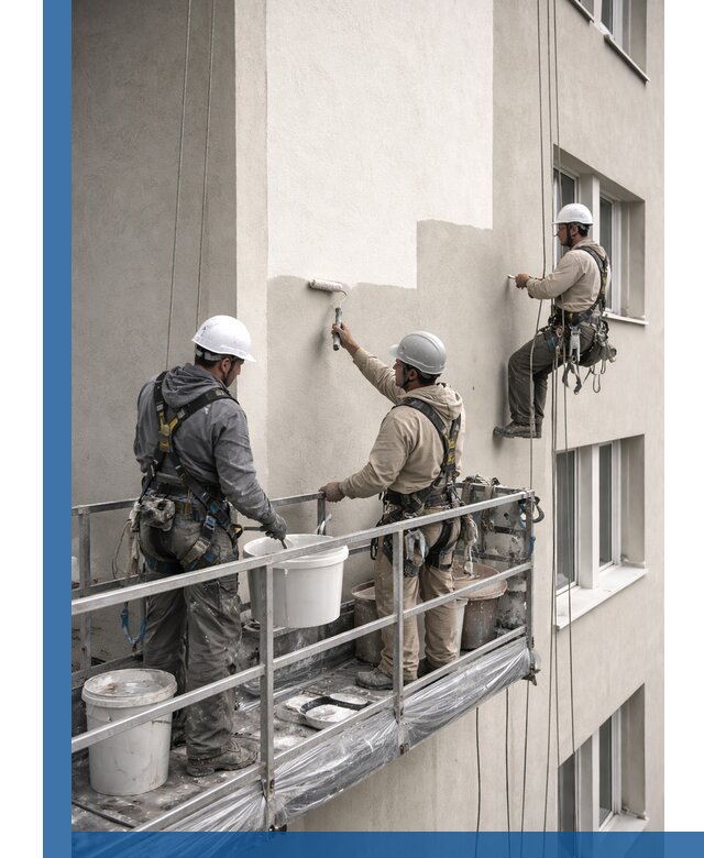 Покраска оштукатуренного фасада в Лениногорске под ключ с гарантией