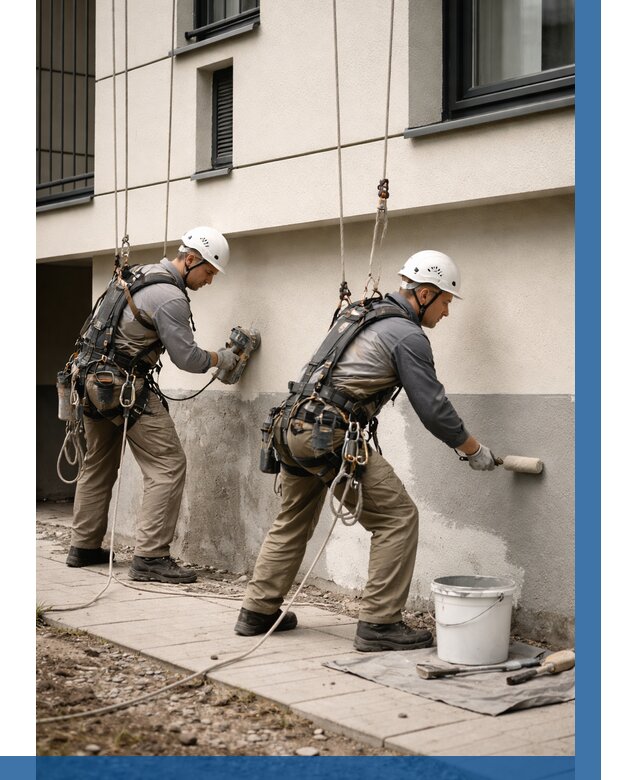 Окраска цоколя здания в Лениногорске от 464 р. под ключ | ВЫСОТНИК-Лнр