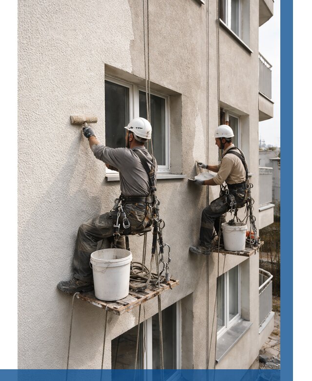 Нанесение короеда на фасад в Лениногорске от 464 р. | ВЫСОТНИК-Лнр