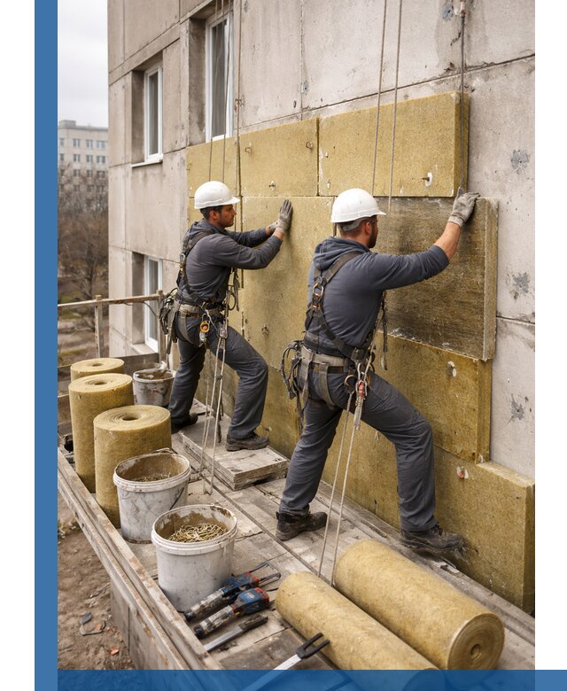 Утепление фасада минватой в Лениногорске под ключ с гарантией