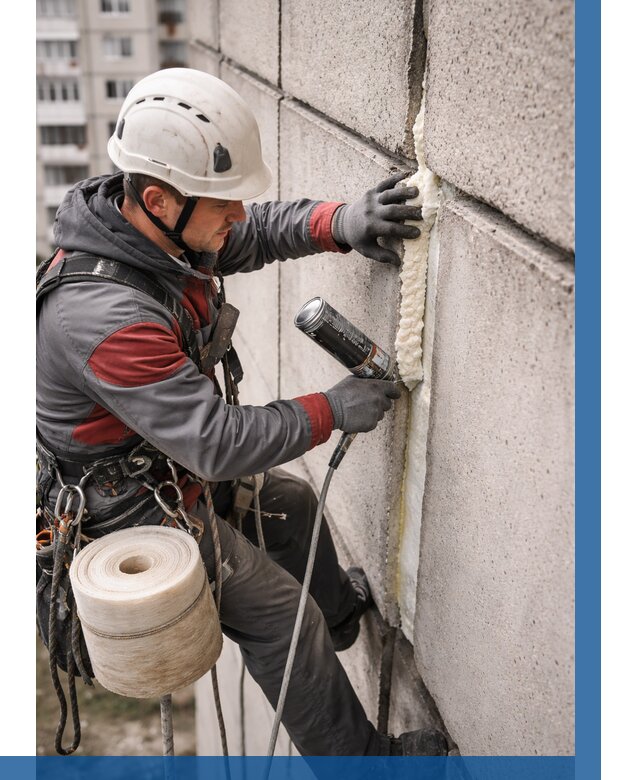 Утепление межпанельных швов в Лениногорске от 722 р. | ВЫСОТНИК-Лнр