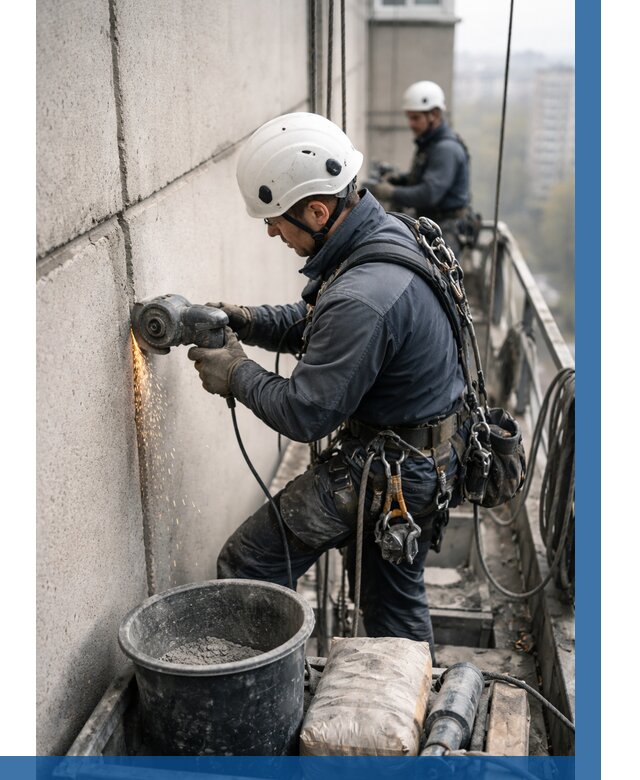 Штробление межпанельных швов в Лениногорске от 1238 р. | ВЫСОТНИК-Лнр