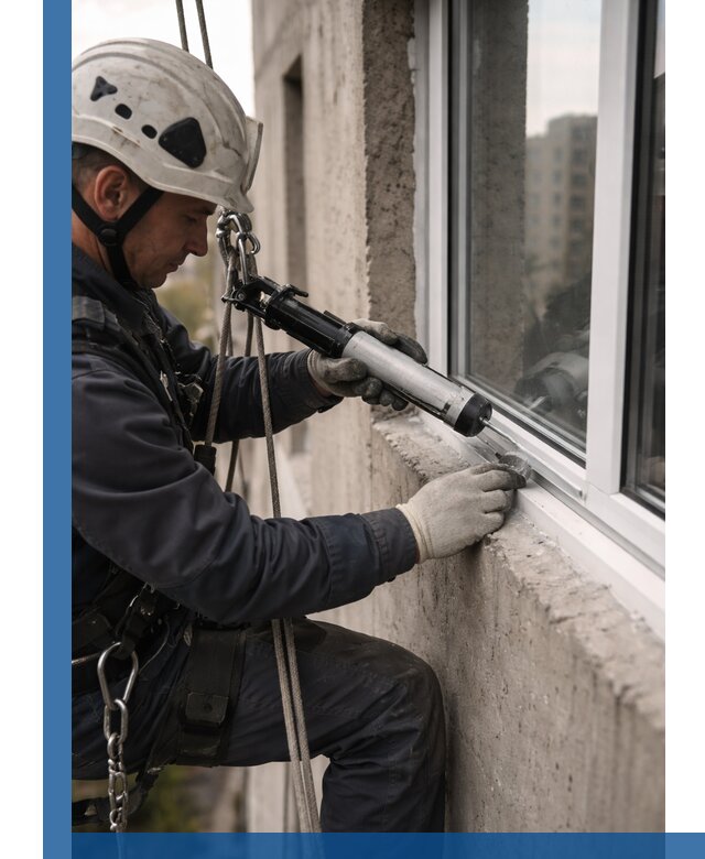 Герметизация оконных швов снаружи в Лениногорске профессионально