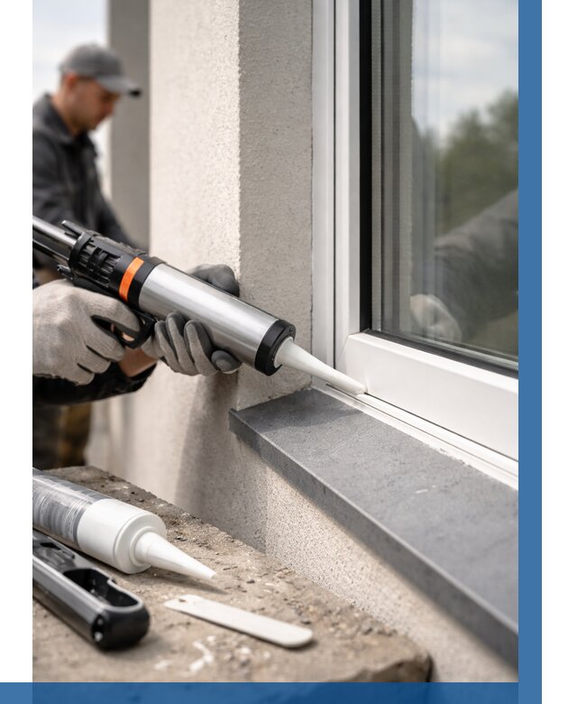 Герметизация монтажных швов окон в Лениногорске от 671 р. | ВЫСОТНИК-Лнр