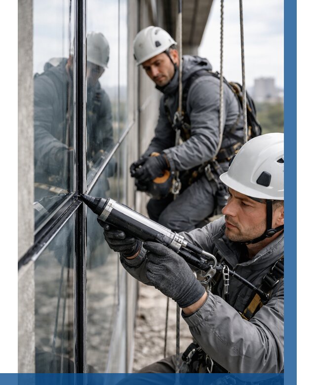 Герметизация витражных швов в Лениногорске от 671 р. | ВЫСОТНИК-Лнр