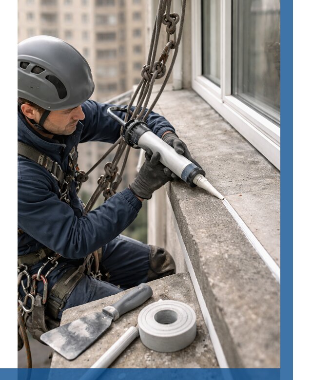 Герметизация балконного козырька в Лениногорске от 4644 р. | ВЫСОТНИК-Лнр