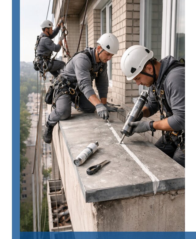 Герметизация балконного козырька в Лениногорске профессионально