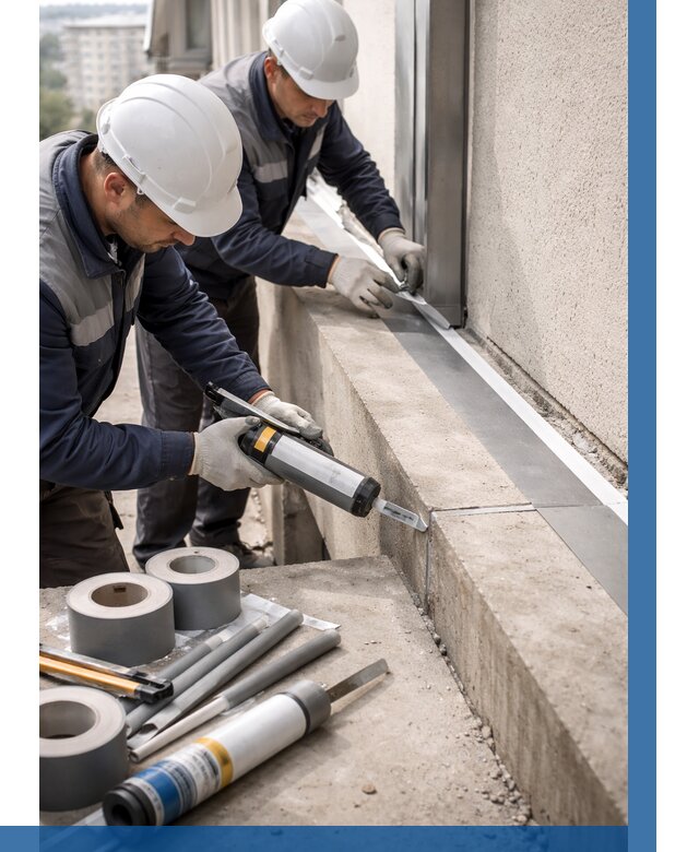 Герметизация примыкания балкона в Лениногорске от 4644 р. | ВЫСОТНИК-Лнр