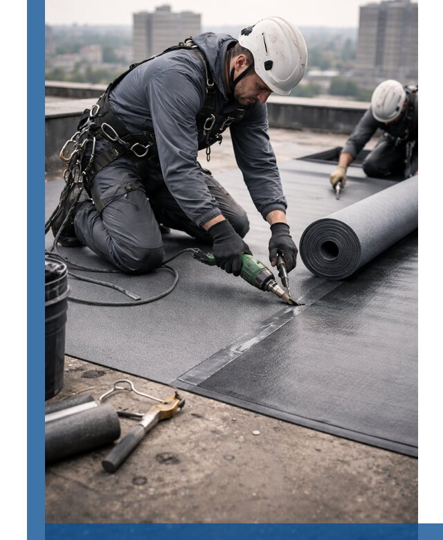 Ремонт мягкой кровли в Лениногорске с выездом промальпинистов