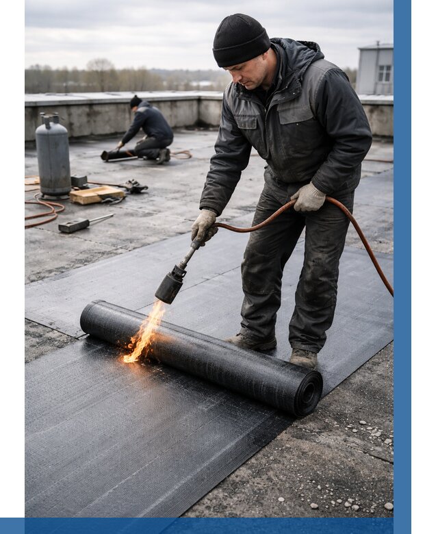 Ремонт наплавляемой кровли в Лениногорске от 722 р. | ВЫСОТНИК-Лнр