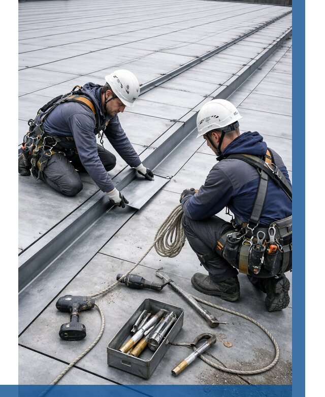 Ремонт фальцевой кровли в Лениногорске от 722 р. | ВЫСОТНИК-Лнр