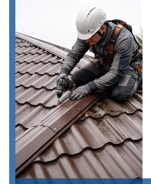 Ремонт металлочерепицы на крыше в Лениногорске профессионально