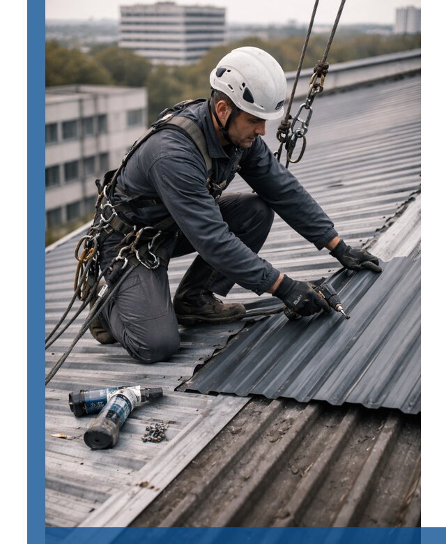 Ремонт профнастила на кровле в Лениногорске, работы под ключ