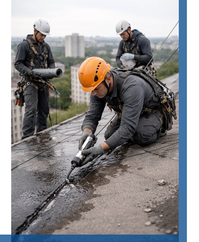 Устранение протечек кровли в Лениногорске от 12384 р. | ВЫСОТНИК-Лнр