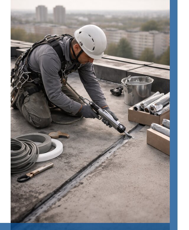 Герметизация швов кровли в Лениногорске от 464 р./м2 | ВЫСОТНИК-Лнр