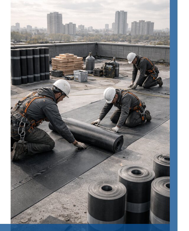 Монтаж мягкой кровли под ключ в Лениногорске от 464 р. | ВЫСОТНИК-Лнр