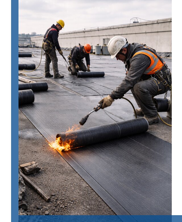 Монтаж наплавляемой кровли в Лениногорске профессионально