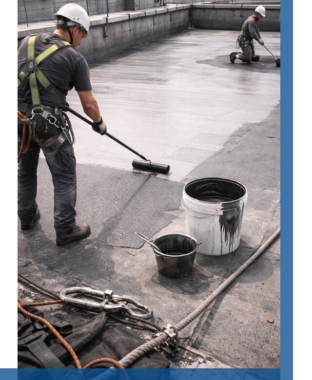 Гидроизоляция кровли жидкой резиной в Лениногорске от 516 р. | ВЫСОТНИК-Лнр