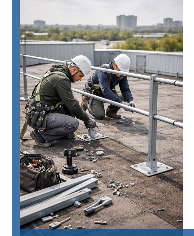 Монтаж кровельного ограждения в Лениногорске под ключ с гарантией