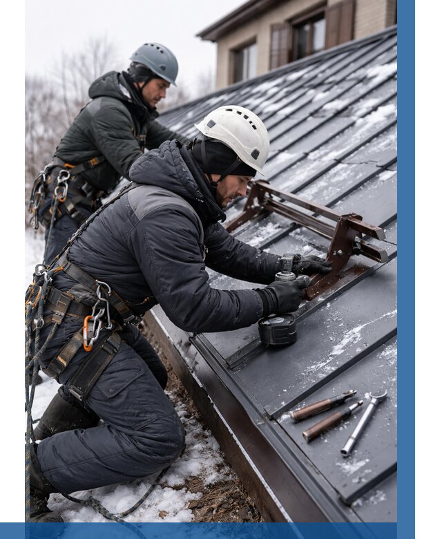 Монтаж снегозадержателей в Лениногорске от 464 р. | ВЫСОТНИК-Лнр