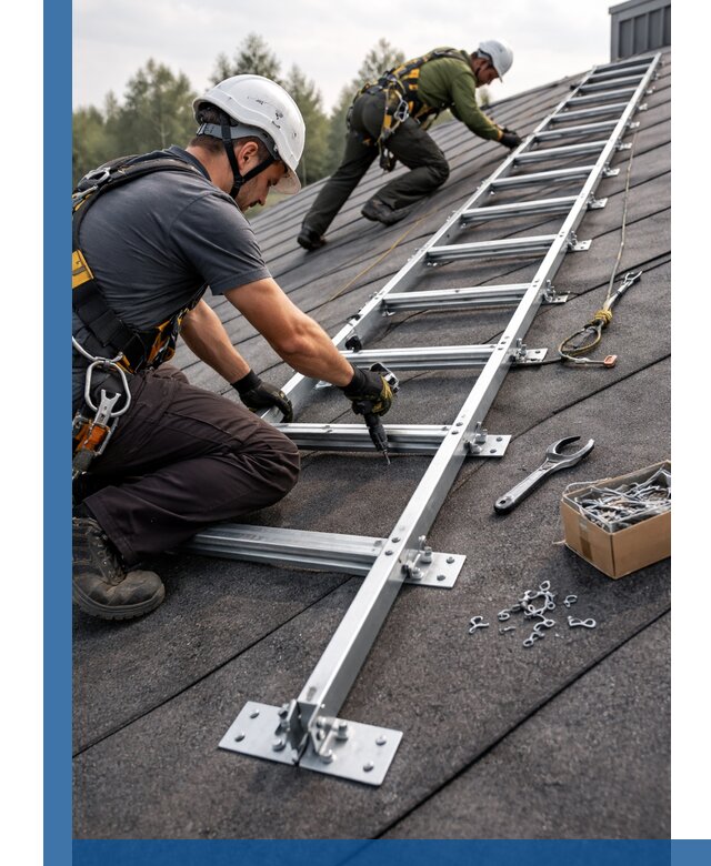 Профессиональный монтаж кровельной лестницы в Лениногорске под ключ