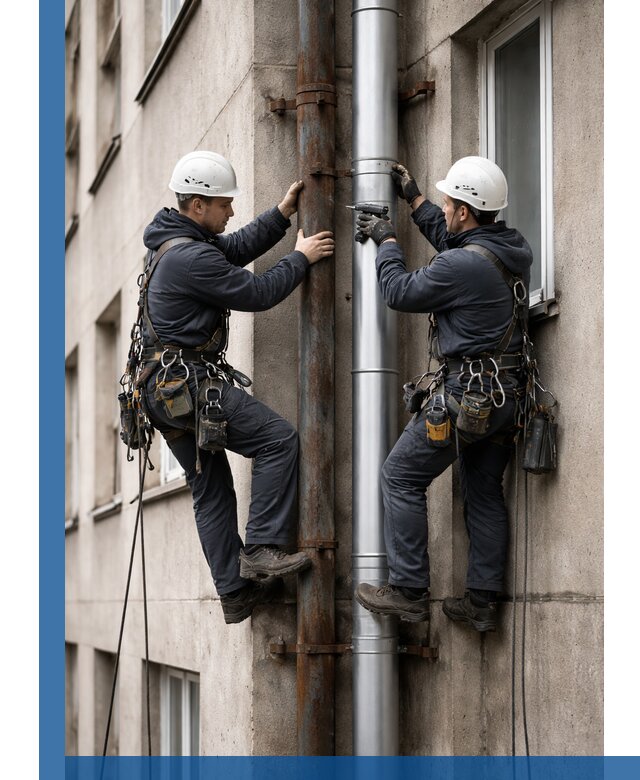 Замена водосточных труб в Лениногорске: монтаж и демонтаж под ключ