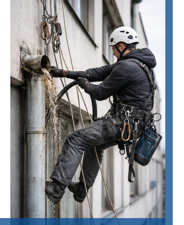 Прочистка водосточных труб в Лениногорске от 3612 р. | ВЫСОТНИК-Лнр