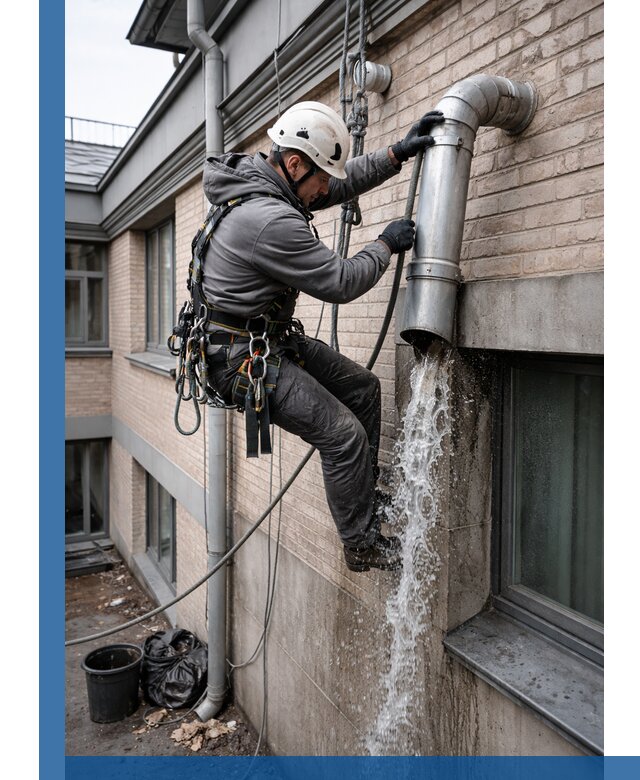 Профессиональная прочистка водосточных труб в Лениногорске с гарантией