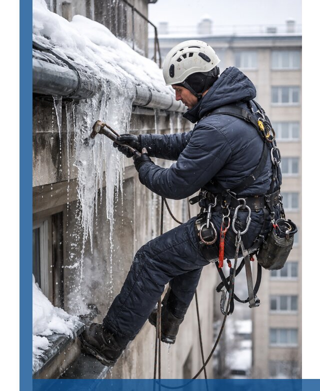 Удаление наледи и чистка водостоков в Лениногорске оперативно и безопасно