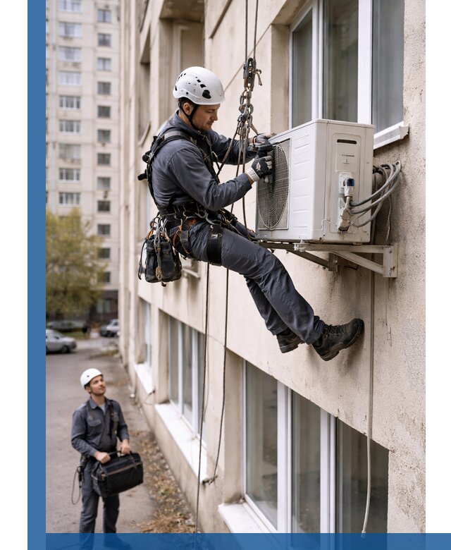 Демонтаж внешнего блока кондиционера в Лениногорске профессионально