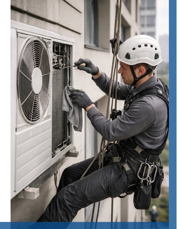 Обслуживание внешнего блока кондиционера в Лениногорске от 2786 р.ВЫСОТНИК-Лнр