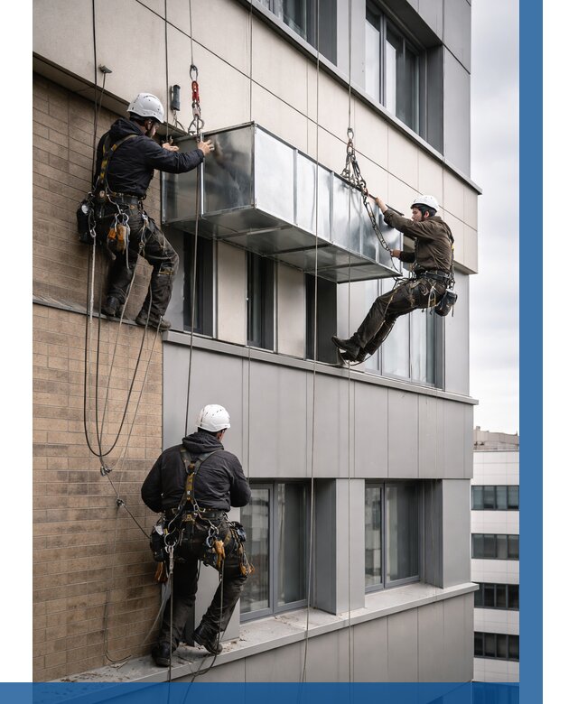 Монтаж воздуховодов на фасаде в Лениногорске от 1548 р. | ВЫСОТНИК-Лнр