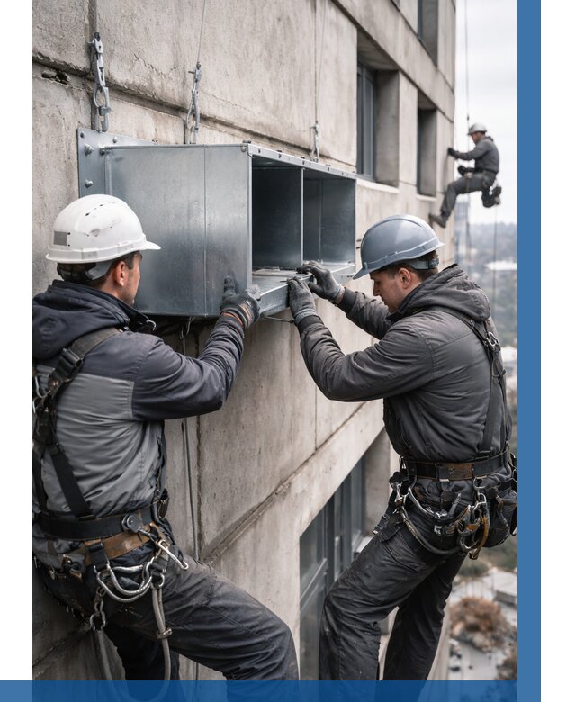 Монтаж вентиляционных коробов в Лениногорске от 3096 р. | ВЫСОТНИК-Лнр