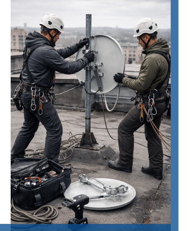 Демонтаж антенн на крыше в Лениногорске от 4644 р. | ВЫСОТНИК-Лнр