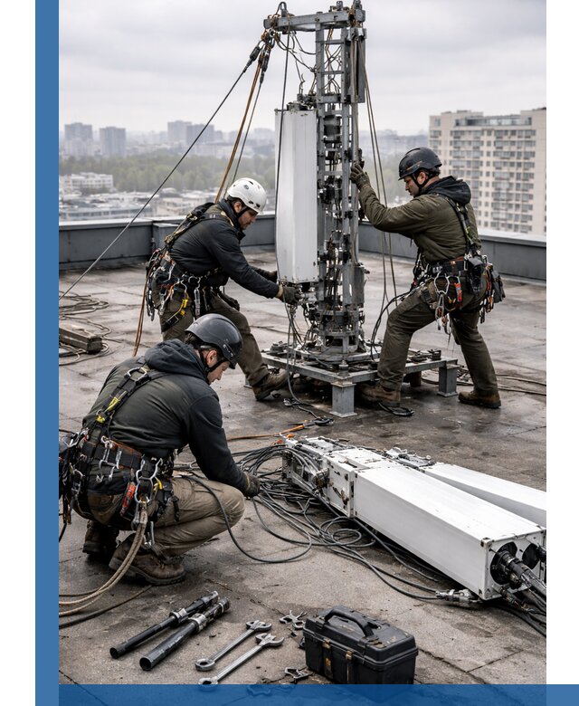 Демонтаж антенн на крыше зданий в Лениногорске с гарантией