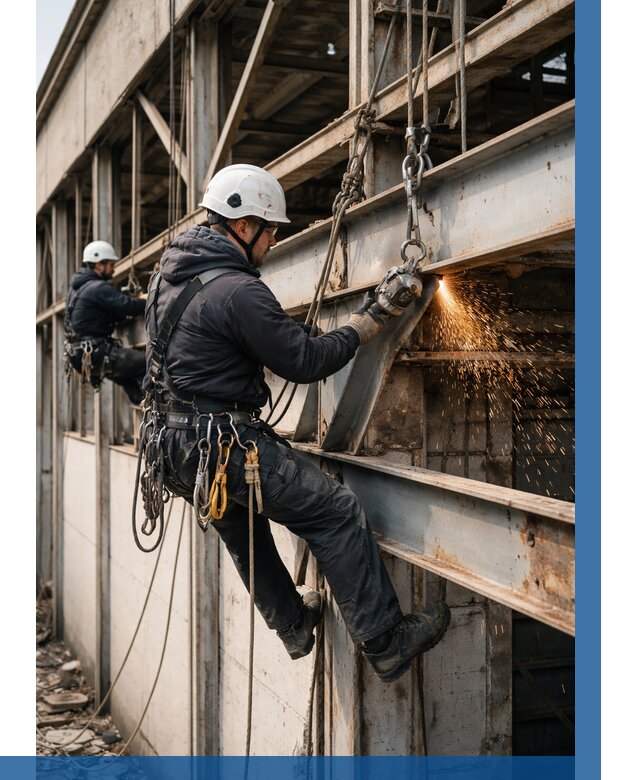 Демонтаж металлоконструкций на высоте в Лениногорске от 6708р. |ВЫСОТНИК-Лнр